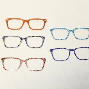 Pair Eyewear Set of 5 Multicolor Genuine LARKIN Frame Toppers